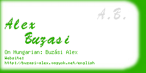 alex buzasi business card